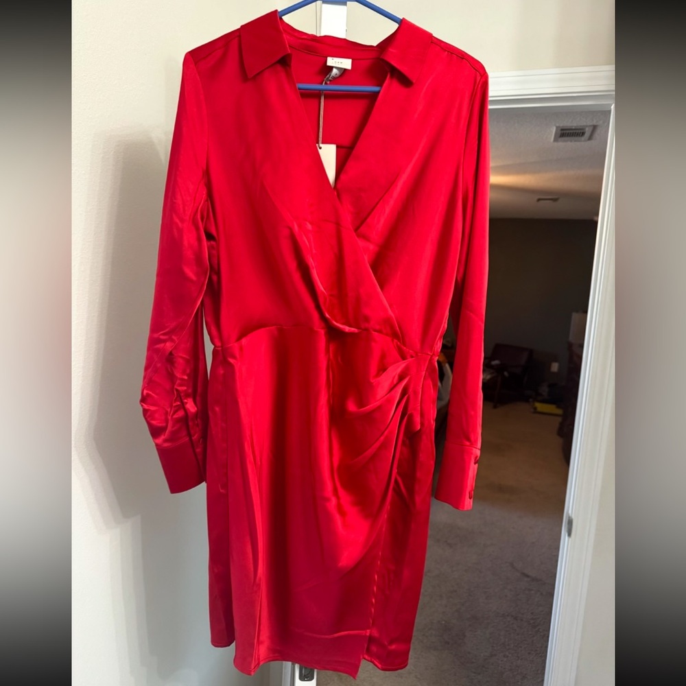 A New Day Red Wrap Dress